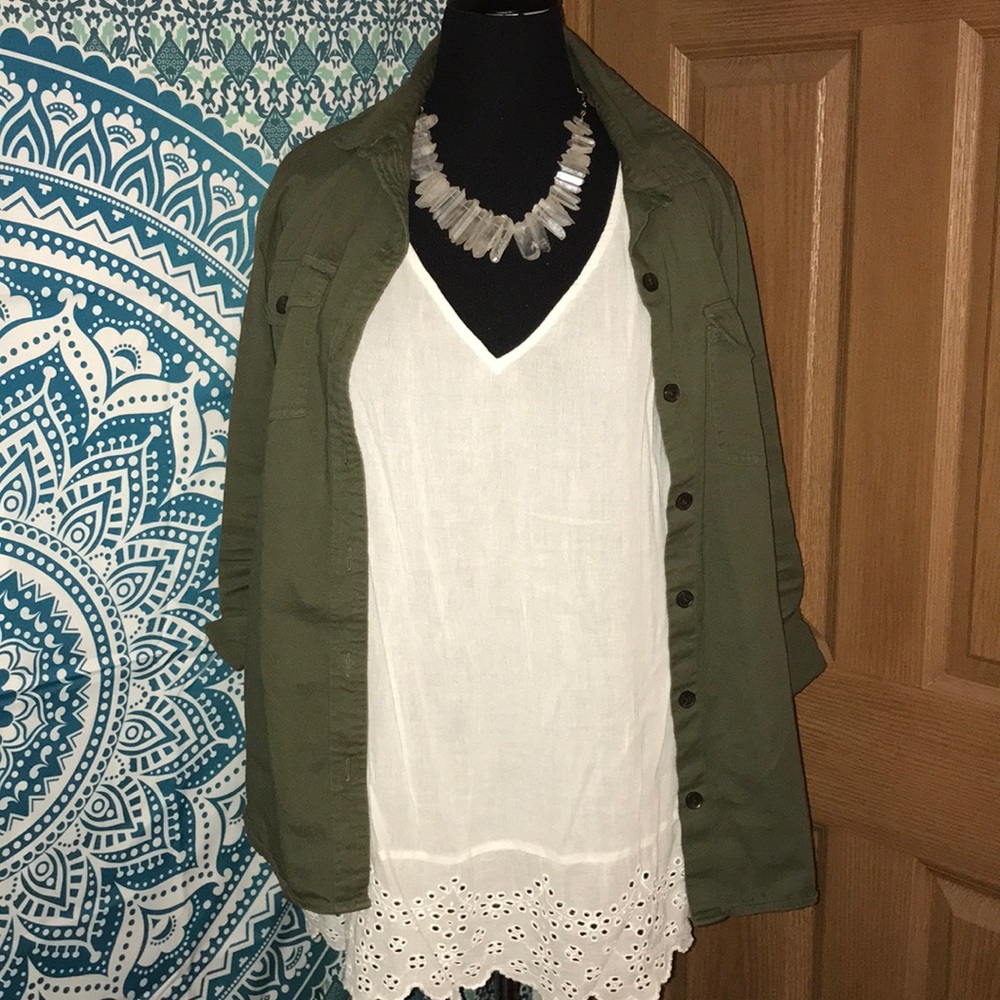 Cream tunic tank